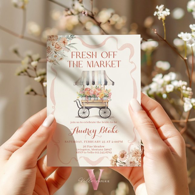 Blush Pink Off the Market Bridal Shower Invitation (Creator Uploaded)