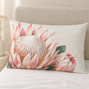 Blush Pink Off-White Romantic  Watercolor Floral Pillowcase