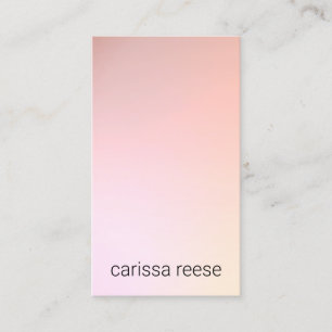 Blush Pink Ombre Minimalist Beauty Salon Business Card