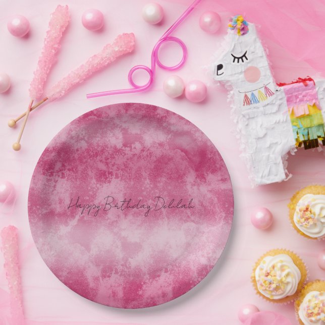 Blush Pink Ombre Stripes       Paper Plate (Party)