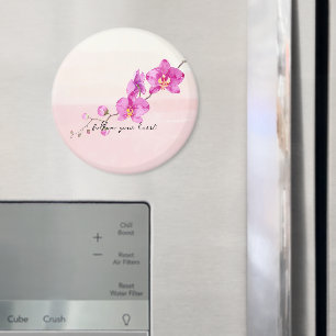Blush Pink Orchid Flowers Magnet