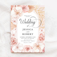 Blush Pink Orchids Peonies Wedding