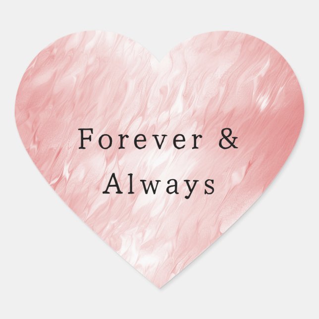 Blush Pink Paint Strokes Heart Sticker (Front)