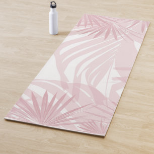 Blush Pink Palm Bliss 1 #tropical #art Yoga Mat