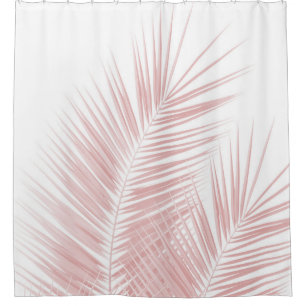 Blush Pink Palm Leaves Dream Cali Summer Vibes #1 Shower Curtain