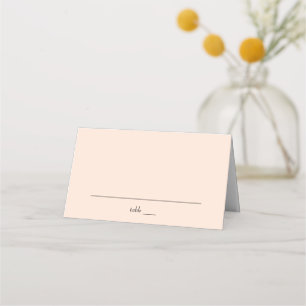 Blush Pink Pastel Place Card