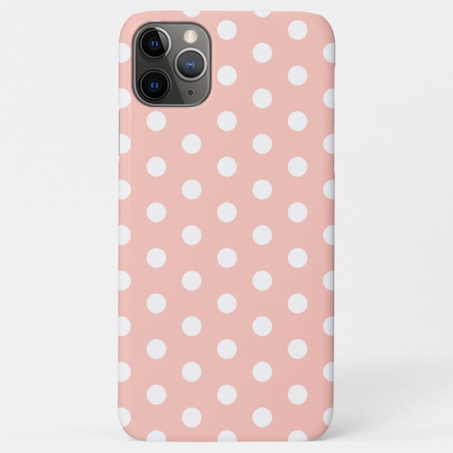 Blush Pink Pastel Polka Dot Case-Mate iPhone Case (Back)