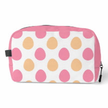 Blush Pink Peach Easter Eggs Pattern Toiletery Bag