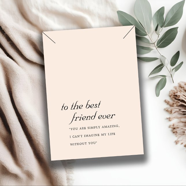 BLUSH PINK PEACH FRIEND NECKLACE DISPLAY CARD (Creator Uploaded)
