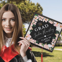 Blush Pink Peony Floral | Class of 2024 Graduate