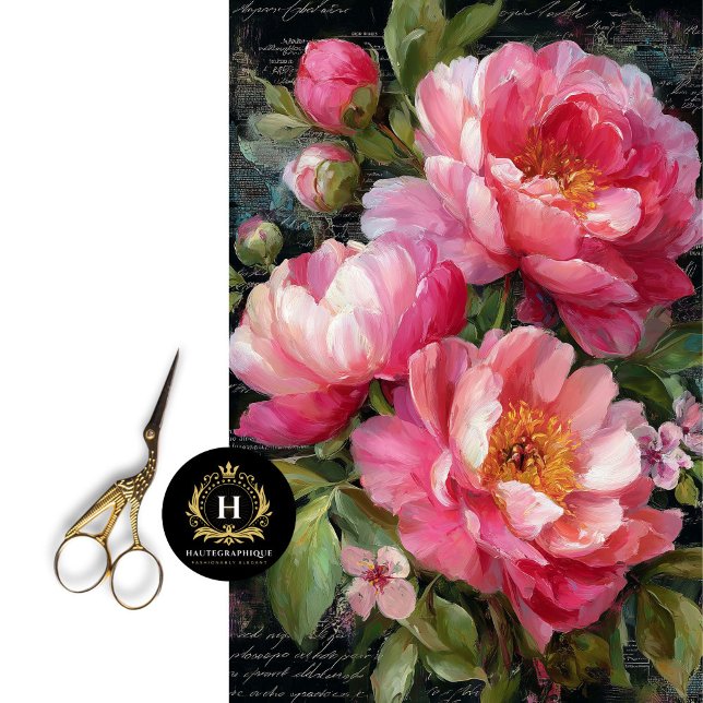 Blush Pink Peony Flower Decoupage Tissue Paper (Make a Headboard Bloom with Luxe Florals)