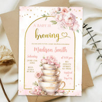 Blush Pink Peony Tea Party Baby Shower