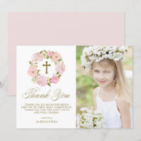 Blush Pink Peony Wreath Gold First Holy Communion