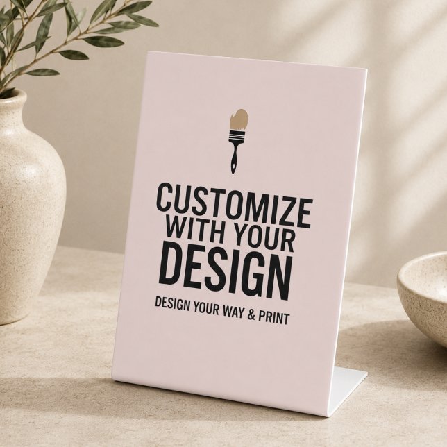 Blush Pink Personalised Blank Display Sign  (Creator Uploaded)
