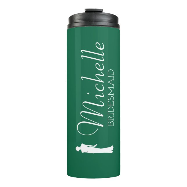 Blush Pink Personalised Bridesmaid Thermal Tumbler (Front)