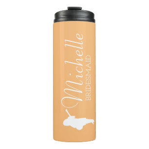 Blush Pink Personalised Bridesmaid Thermal Tumbler