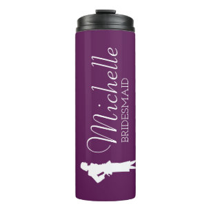 Blush Pink Personalised Bridesmaid Thermal Tumbler