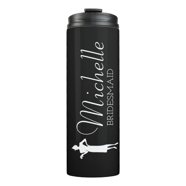 Blush Pink Personalised Bridesmaid Thermal Tumbler (Front)