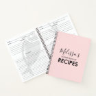 Blush Pink Personalised Recipe Book
