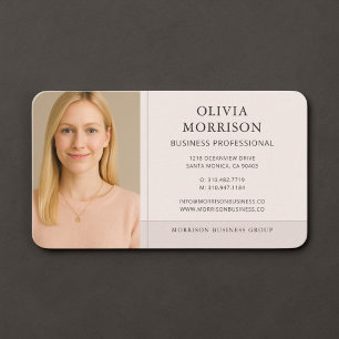 Blush Pink Photo Business Card