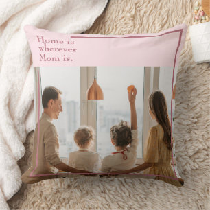 Blush Pink Pillow with Custom Frame & Text