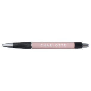 Blush Pink Plain Minimalistic Custom Name