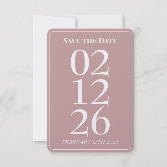 Blush Pink Pretty Wedding Save the Date Cards (Front)