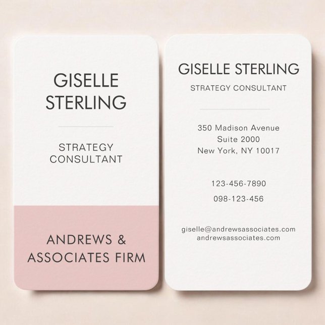 Blush Pink Professional Business Card (Creator Uploaded)