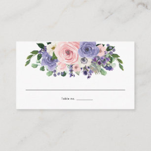 Blush Pink Purple Lavender Floral Wedding  Enclosure Card