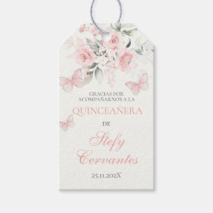 Blush Pink Quinceanera Gift Tags