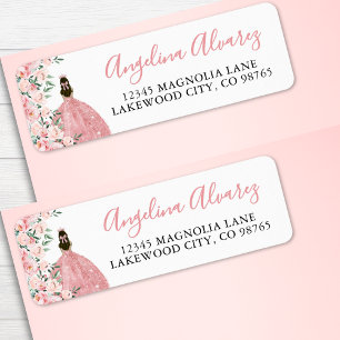 Blush Pink Quinceanera Return Address