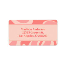 Blush Pink Retro Abstract Swirl Pattern
