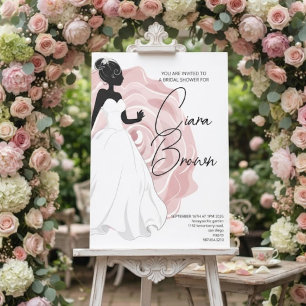 Blush Pink Rose Bridal Shower Invitation