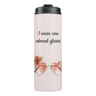 Blush Pink Rose Coloured Sunglasses Thermal Tumbler