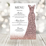 Blush Pink Rose Dress Birthday Party Bridal Shower Menu<br><div class="desc">Blush Pink Rose Dress Birthday Party Bridal Shower Menu

See matching collection in Niche and Nest Store</div>