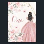Blush Pink Rose Geometric Girl Sweet 16th Birthday Table Number<br><div class="desc">Blush Pink Rose Geometric Girl Sweet 16th Birthday Table Number</div>