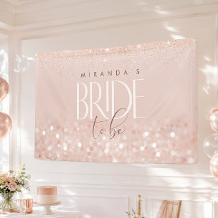 Blush Pink Rose Gold Bridal Shower Banner