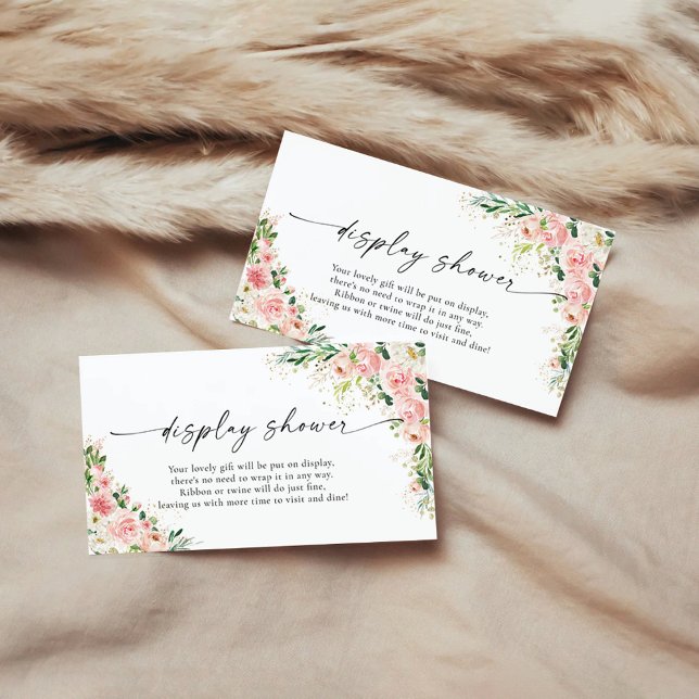 Blush Pink Rose Gold Display Shower Enclosure Card (Creator Uploaded)