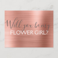 Blush Pink - Rose Gold Elegant Flower Girl