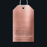 Blush Pink - Rose Gold Elegant Thank You Gift Tags<br><div class="desc">Blush Pink - Rose Gold Faux Glitter and Sparkle Elegant Thank You Gift Tags. These Gift Tags can be customised to include your name and wedding date. These personalised gift favour tags are a part of a wedding collection. If you would like additional customised items, please feel free to contact...</div>