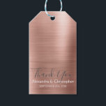 Blush Pink - Rose Gold Elegant Thank You Gift Tags<br><div class="desc">Blush Pink - Rose Gold Faux Glitter and Sparkle Elegant Thank You Gift Tags. These Gift Tags can be customised to include your name and wedding date. These personalised gift favour tags are a part of a wedding collection. If you would like additional customised items, please feel free to contact...</div>