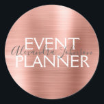 Blush Pink - Rose Gold Foil Event Planner Seal<br><div class="desc">Blush Pink - Rose Gold Foil Event Planner Envelope or Gift Package Seal. The business contact name and profession can be changed to be used for any type of business. Please contact the designer for additional matching items.</div>