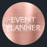 Blush Pink - Rose Gold Foil Event Planner Seal<br><div class="desc">Blush Pink - Rose Gold Foil Event Planner Envelope or Gift Package Seal. The business contact name and profession can be changed to be used for any type of business. Please contact the designer for additional matching items.</div>