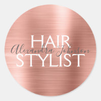 Blush Pink - Rose Gold Foil Hair Stylist Seal