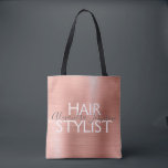 Blush Pink - Rose Gold Foil Hair Stylist Supplies Tote Bag<br><div class="desc">Blush Pink - Rose Gold Foil Hair Stylist beauty supplies bag for scissors,  shampoo or other salon supplies. The business contact name and profession can be changed to be used for any type of business. Please contact the designer for additional matching items.</div>
