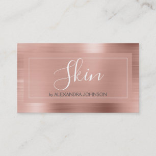 Blush Pink    Rose Gold Foil Skin Care Business Card