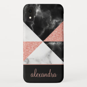 Blush Pink - Rose Gold Geometric Marble Luxury Case-Mate iPhone Case