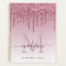 Blush Pink Rose Gold Glitter Drips Girly Monogram