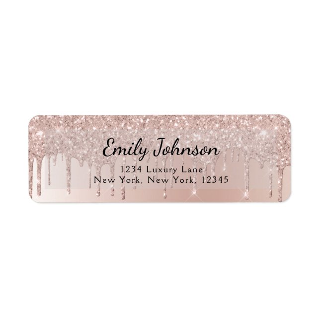 Blush Pink Rose Gold Glitter Sparkle Foil (Front)
