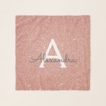 Blush Pink Rose Gold Glitter & Sparkle Monogram Scarf<br><div class="desc">Blush Pink Rose Gold Faux Glitter and Sparkle Elegant Women's Scarf. These Scarves can be customised to include your initial and first name and make a perfect Bridal Shower or Girl's Birthday Gift. Please contact the designer for customised matching items.</div>
